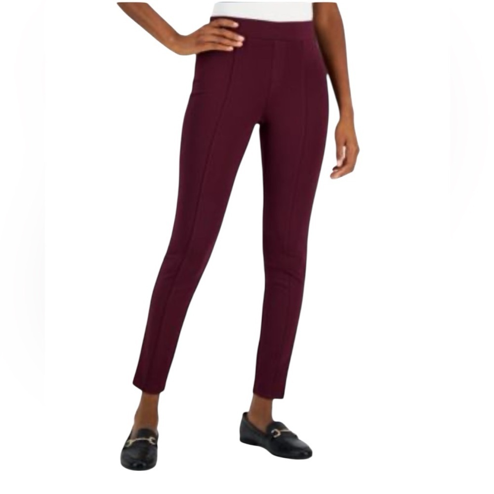 Style & Co. Women's Burgundy Skinny Pants